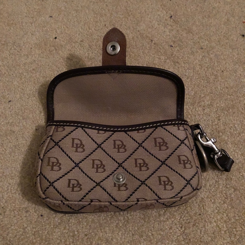 Small Brown Dooney & Bourke Wristlet - Picture 2 of 3